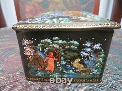 Vintage Palech Porcelain Trinket box, Russian Art of stunning detail / Pristine