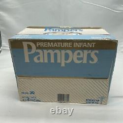 Vintage Pampers Diapers Hospital Preemie Pink Sealed Box 30 Plastic 1970s 1980s