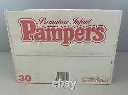 Vintage Pampers Diapers Hospital Preemie Pink Sealed Box 30 Plastic 1970s 1980s