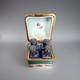 Vintage Parisian Limoges Porcelain Trinket & Perfume Box Complete Set