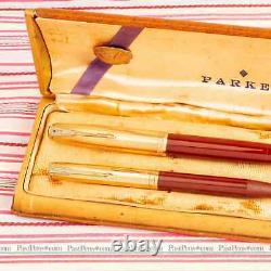 Vintage Parker 51 DJ Double-Jewel Fountain Pen Pencil Box-Set