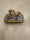 Vintage Peint Main Limoges France Trinket Box Dog And Bone