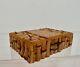 Vintage Pieced Bamboo Jewelry Trinket Box 1940s / 1950s