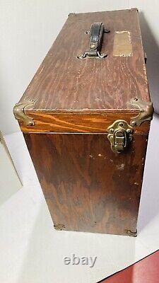 Vintage Pine Grain Box 9 Drawer Pine Wood Machinist Chest Tool tackle Box