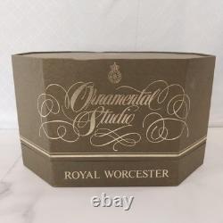 Vintage Pink Porcelain Rose Box Authentication letter Royal Worchester