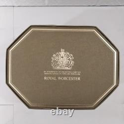 Vintage Pink Porcelain Rose Box Authentication letter Royal Worchester