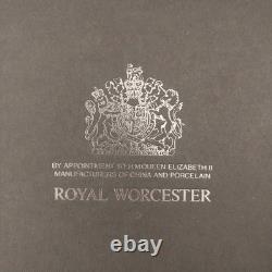 Vintage Pink Porcelain Rose Box Authentication letter Royal Worchester