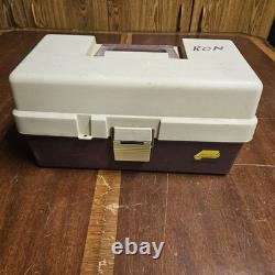 Vintage Plano 960 Tackle Box Loaded with Luhr Jensen Krocodile, Needlefish