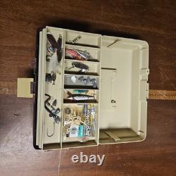 Vintage Plano 960 Tackle Box Loaded with Luhr Jensen Krocodile, Needlefish