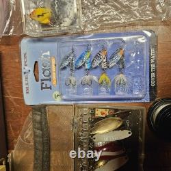 Vintage Plano 960 Tackle Box Loaded with Luhr Jensen Krocodile, Needlefish