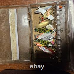 Vintage Plano 960 Tackle Box Loaded with Luhr Jensen Krocodile, Needlefish