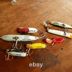 Vintage Plano Magnum Tackle Box Full of Vtg Fishing Lures Heddon Smithwick Etc