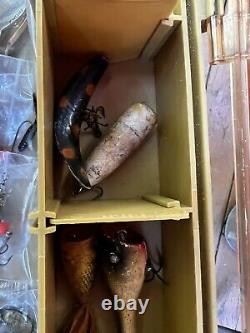 Vintage Plano Series Master Fishing Tackle Box Full with Lures Baits Hooks Rigs