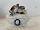 Vintage Possibly Antique Porcelain Vanity Box With Figural Bird Decorations