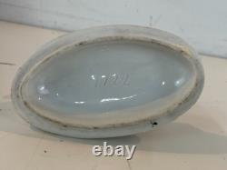 Vintage Possibly Antique Porcelain Vanity Box with Figural Bird Decorations