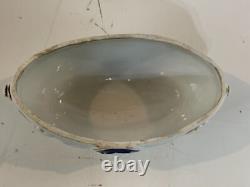 Vintage Possibly Antique Porcelain Vanity Box with Figural Bird Decorations