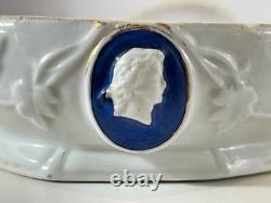 Vintage Possibly Antique Porcelain Vanity Box with Figural Bird Decorations