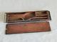 Vintage Primitive Handmade 5 Compartments Rose Wood Pencil Sliding Box Wd974