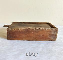 Vintage Primitive Handmade 6 Compartments Spice Keeping Wooden Sliding Box WD913