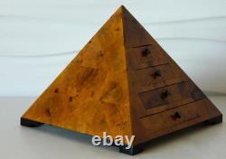 Vintage Pyramid Jewelry Box Maitland Smith Tesselated