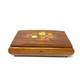 Vintage Reuge Italian Wood Inlay Jewelry Music Box 5.5x10.5x2 Brown