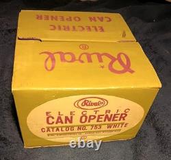 Vintage RIVAL Model 753 Can Opener White NEW in Box 1968 NOS