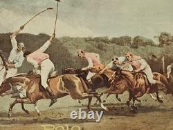 Vintage Ralph Lauren Polo Box Wooden with Polo Players Equestrian Motif