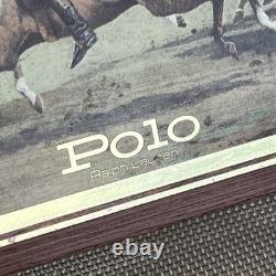 Vintage Ralph Lauren Polo Box Wooden with Polo Players Equestrian Motif Hinged