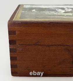 Vintage Ralph Lauren Polo Box Wooden with Polo Players Equestrian Motif Hinged