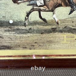 Vintage Ralph Lauren Polo Box Wooden with Polo Players Equestrian Motif Hinged
