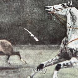 Vintage Ralph Lauren Polo Box Wooden with Polo Players Equestrian Motif Hinged