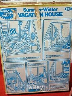 Vintage Rare 1977 Ideal Suntan Tuesday Taylor Vacation House In Box 1970's Toy