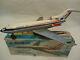 Vintage Rare Boeing 727 Hong Kong Battery Operated Plane Plastic & Tin Toy + Box
