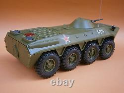 Vintage Rare USSR Military Armored BTR TANK Plastic Toy Remote Control + Box