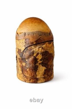 Vintage Raymond Pelton Limb Wood Puzzle Box 1982 Hand Carved Folk Art