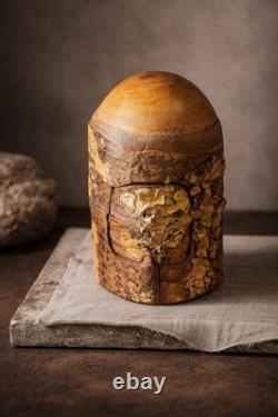 Vintage Raymond Pelton Limb Wood Puzzle Box 1982 Hand Carved Folk Art