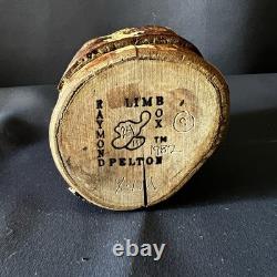 Vintage Raymond Pelton Limb Wood Puzzle Box 1982 Hand Carved Folk Art