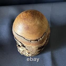 Vintage Raymond Pelton Limb Wood Puzzle Box 1982 Hand Carved Folk Art