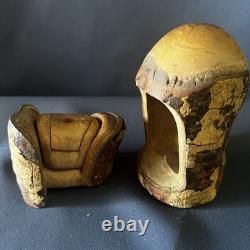 Vintage Raymond Pelton Limb Wood Puzzle Box 1982 Hand Carved Folk Art