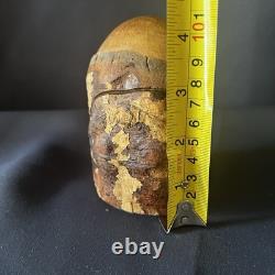 Vintage Raymond Pelton Limb Wood Puzzle Box 1982 Hand Carved Folk Art