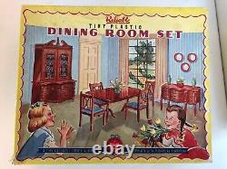 Vintage Reliable Tiny Plastic Dining Room Set with Original Box! Rare