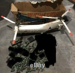 Vintage Remco Whirlybird Helicopter Soldiers Box Extras 60s 1960s Rare Chopper