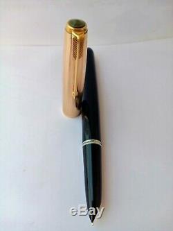 Vintage Restored Parker 51 Fountain Pen Rare in Original Box-Blue-12K-Medium