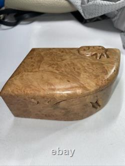 Vintage Richard Rothbard Burl Puzzle Box Bunny 5x3.5x2