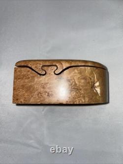 Vintage Richard Rothbard Burl Puzzle Box Bunny 5x3.5x2