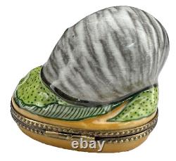 Vintage Rochard Limoges France Peint Main Snail Figure Trinket Box