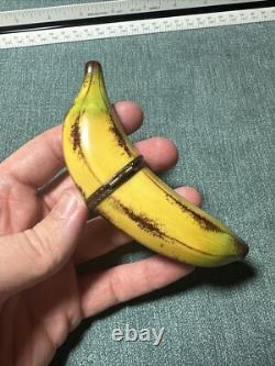 Vintage Rochard Limoges Peint Main Banana Trinket Box