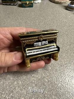 Vintage Rochard Limoges Peint Main France Piano Trinket Box