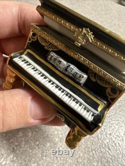 Vintage Rochard Limoges Peint Main France Piano Trinket Box
