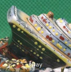 Vintage Rochard Limoges Sinking Titanic Trinket Box Porcelain France
